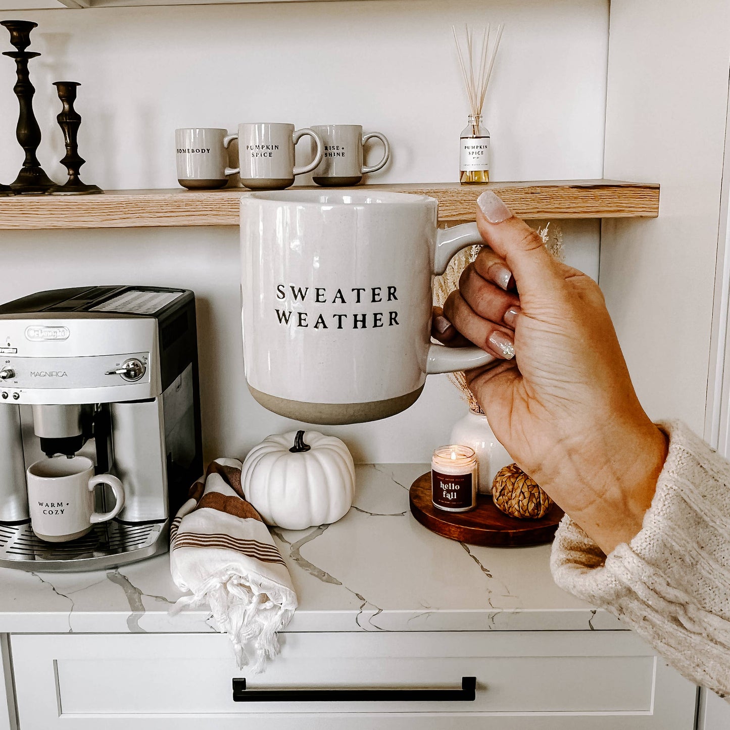 Sweater Weather Stoneware Coffee Mug - Christmas Home Gifts